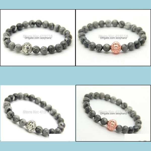 charm bracelets design jewelry wholesale 10pcs/lot 8mm grey veined picture jasper stone lion head bracelets mens drop delivery dhysn, Golden;silver
charm bracelets design jewelry wholesale 10pcs/lot 8mm grey veined picture jasper stone lion head bracelets mens drop delivery dhysn, Golden;silver