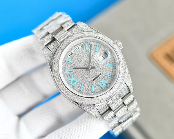 watch paved diamonds mens women watch out baguette diamond 904l automatic mechanical super edition eternity jewelry watches, Slivery;brown
watch paved diamonds mens women watch out baguette diamond 904l automatic mechanical super edition eternity jewelry watches, Slivery;brown