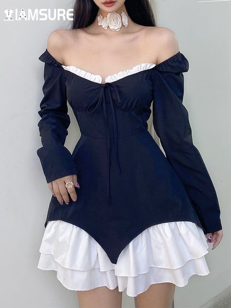 casual dresses iamsure patchwork slim ball gown aline dress vintage quare collar long sleeve mini for women elegant fashion lady 221117, Black;gray
casual dresses iamsure patchwork slim ball gown aline dress vintage quare collar long sleeve mini for women elegant fashion lady 221117, Black;gray
