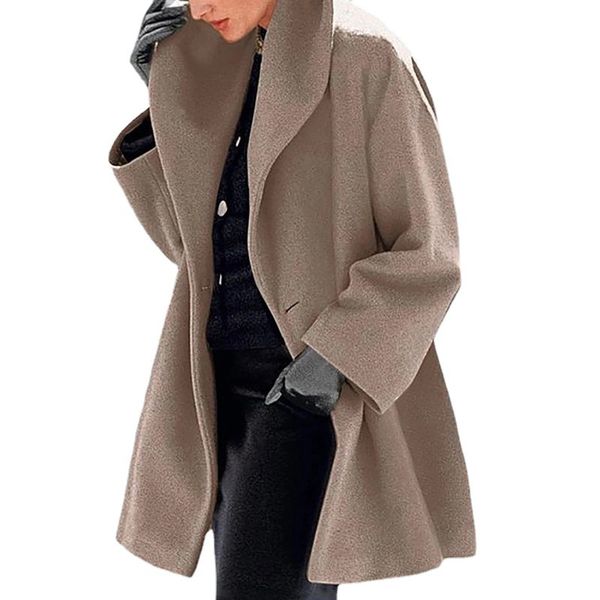 2020 European and American Women's Fashion Autumn and Winter Multicolor Round Neck Loose Hooded Woolen Coat Amazon, Gray
2020 European and American Women's Fashion Autumn and Winter Multicolor Round Neck Loose Hooded Woolen Coat Amazon, Gray