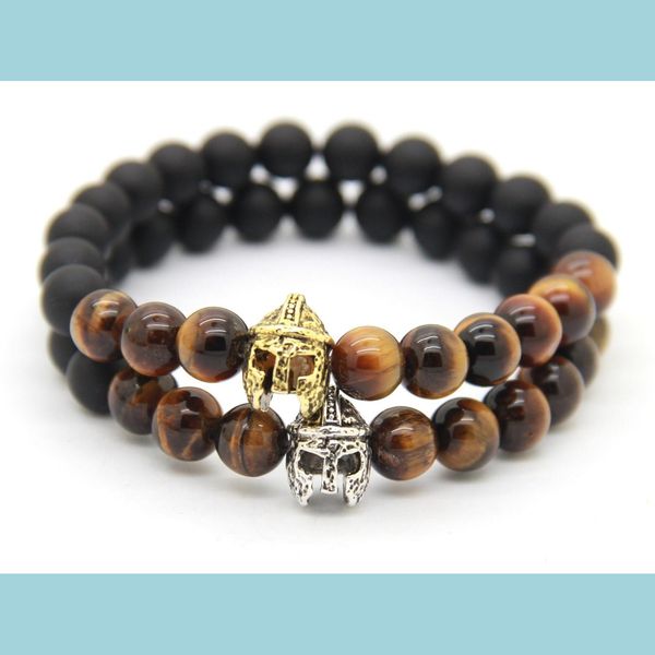 charm bracelets christmas mens party gift wholesale 8mm matte agate stone beads antique sier gold plated roman helmet spartan bracel dh56o, Golden;silver
charm bracelets christmas mens party gift wholesale 8mm matte agate stone beads antique sier gold plated roman helmet spartan bracel dh56o, Golden;silver
