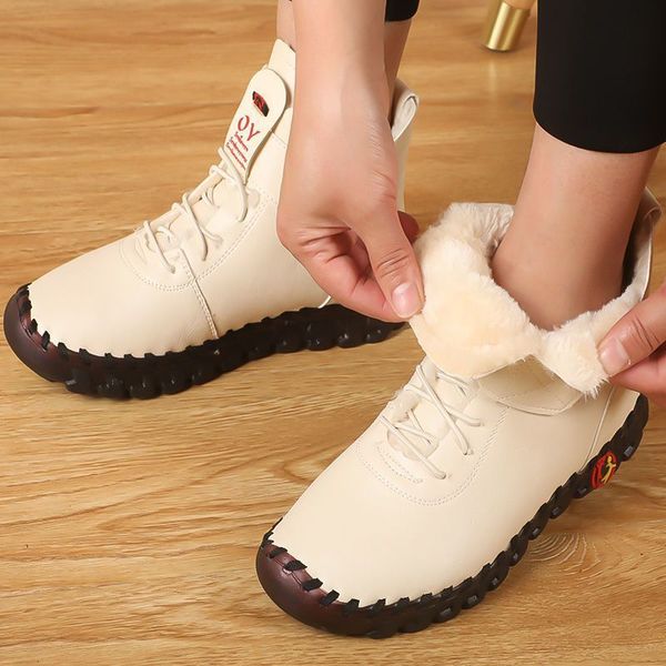 boots thick fur booties women's short leather ladies furry orthopedic shoes woman winter waterproof snow boot botines mujer 221117, Black
boots thick fur booties women's short leather ladies furry orthopedic shoes woman winter waterproof snow boot botines mujer 221117, Black