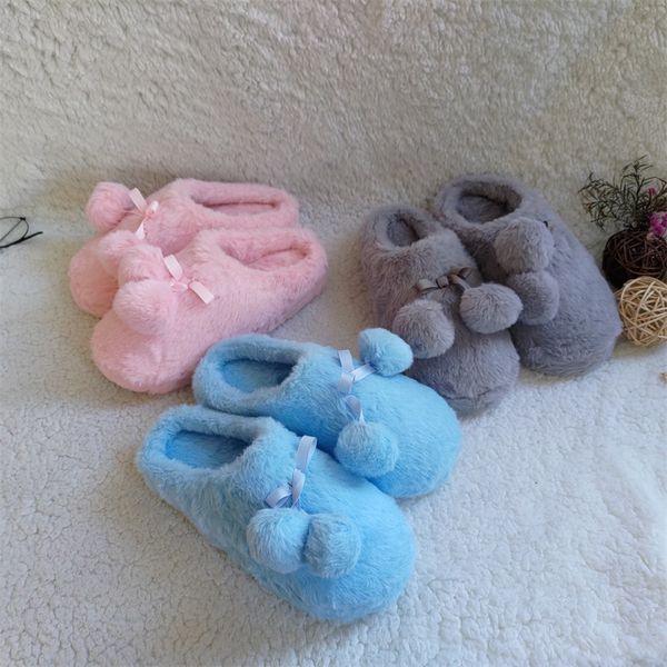 winter new fashion hairball female indoor slippers non-slip warm plush home light flat slippers, Black
winter new fashion hairball female indoor slippers non-slip warm plush home light flat slippers, Black