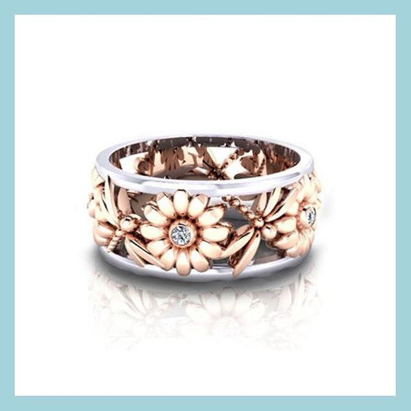 cluster rings hollow flower daisy dragonfly ring diamond contrast color women rings fashion jewelry christams gift drop delivery dhxm3, Golden;silver
cluster rings hollow flower daisy dragonfly ring diamond contrast color women rings fashion jewelry christams gift drop delivery dhxm3, Golden;silver
