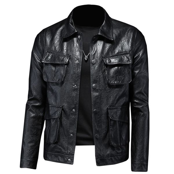 men's fur faux fur fallwinter style locomotive leather jacket singlebreasted boutique leather jacket men's urban imitation leather, Black
men's fur faux fur fallwinter style locomotive leather jacket singlebreasted boutique leather jacket men's urban imitation leather, Black