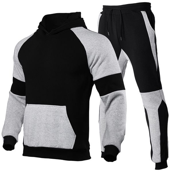 men's tracksuits men's hooded sweatshirt and pants 2 piece set custom sport tracksuits 221116, Gray
men's tracksuits men's hooded sweatshirt and pants 2 piece set custom sport tracksuits 221116, Gray