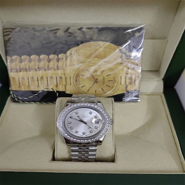 with original box wristwatches mens automatic mechanical watches 41mm full stainless steel diamond bezel waterproof luminous silver watch mo, Slivery;brown
with original box wristwatches mens automatic mechanical watches 41mm full stainless steel diamond bezel waterproof luminous silver watch mo, Slivery;brown