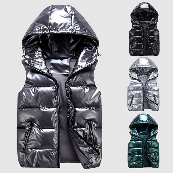 men's vests men winter hooded vest coat fashion glossy down cotton sleeveless jacket thicken warm vest s4xl 221117, Black;white
men's vests men winter hooded vest coat fashion glossy down cotton sleeveless jacket thicken warm vest s4xl 221117, Black;white