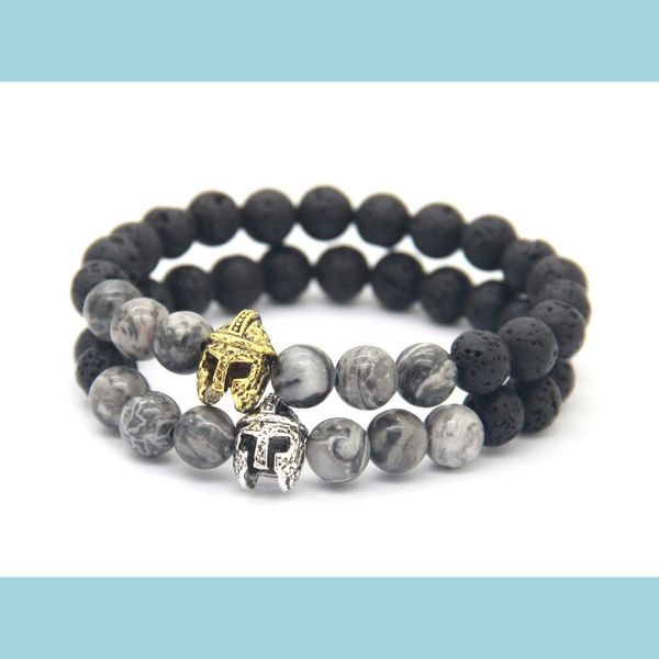 charm bracelets new design 8mm lava stone grey veined picture jasper with roman warrior helmet bracelet spartan jewelry for mens g dhqyo, Golden;silver
charm bracelets new design 8mm lava stone grey veined picture jasper with roman warrior helmet bracelet spartan jewelry for mens g dhqyo, Golden;silver