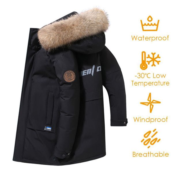 men's down parkas autumn winter men jacket cotas mens warm 90% white duck hooded multi pockets overcoat male plus 4xl 221117, Black
men's down parkas autumn winter men jacket cotas mens warm 90% white duck hooded multi pockets overcoat male plus 4xl 221117, Black