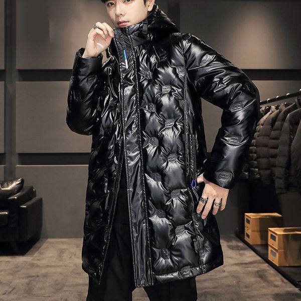 men's down parkas medium length white eiderdown warm down jacket men's bright face down jacket men's winter hooded coat 22111, Black
men's down parkas medium length white eiderdown warm down jacket men's bright face down jacket men's winter hooded coat 22111, Black