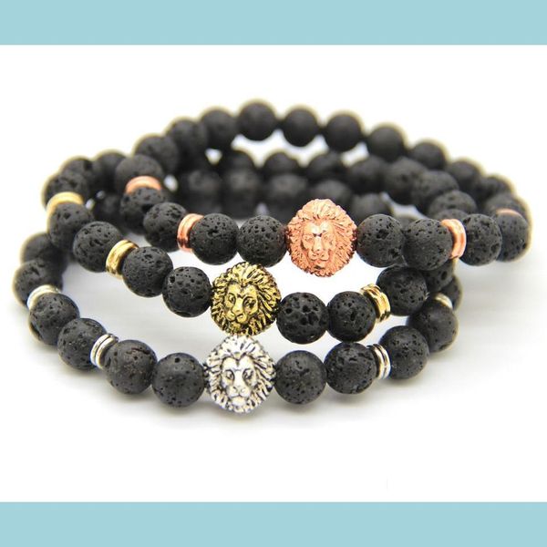 charm bracelets wholesale mens jewelry 8mm black lava energy stone beads antique sier lion head bracelets for party gift drop deliver dhtvr, Golden;silver
charm bracelets wholesale mens jewelry 8mm black lava energy stone beads antique sier lion head bracelets for party gift drop deliver dhtvr, Golden;silver