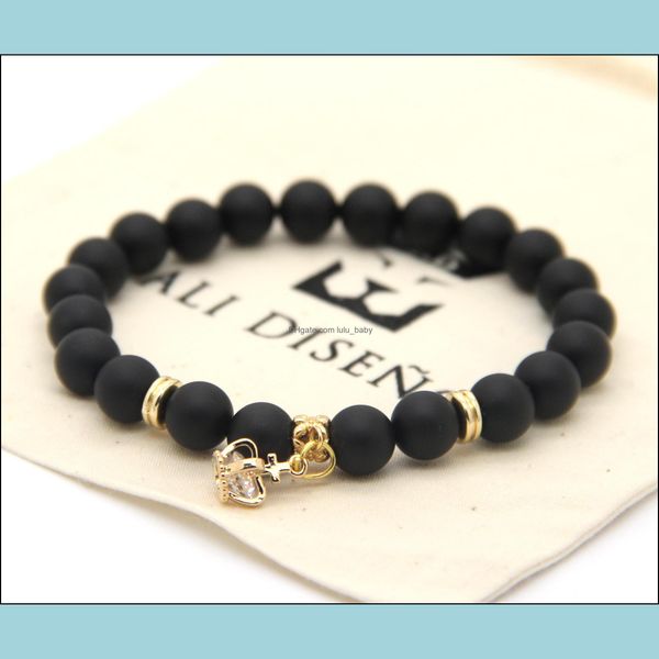 charm bracelets wholesale 10ps/lot 8mm a grade black matte agate stone real gold plated crown cz beads charm bracelets party gift dr dhp0z, Golden;silver
charm bracelets wholesale 10ps/lot 8mm a grade black matte agate stone real gold plated crown cz beads charm bracelets party gift dr dhp0z, Golden;silver