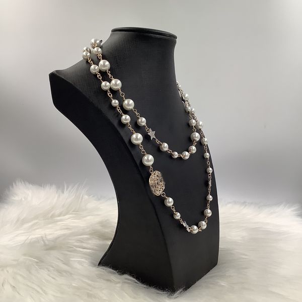 fashion designer necklace luxury jewelry long pendant sweater necklaces classic style star strings elegant pearl chain double letter layer j, Silver
fashion designer necklace luxury jewelry long pendant sweater necklaces classic style star strings elegant pearl chain double letter layer j, Silver