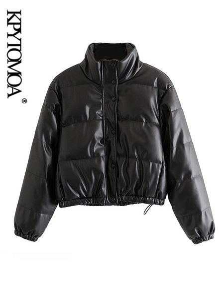 women's leather faux kpytomoa women fashion padded jacket thick warm parka coat vintage long sleeve female outerwear chic 221117, Black
women's leather faux kpytomoa women fashion padded jacket thick warm parka coat vintage long sleeve female outerwear chic 221117, Black