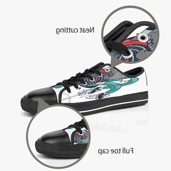 men women diy custom shoes low canvas skateboard sneakers triple black customization uv printing sports sneakers daishu 175-3
men women diy custom shoes low canvas skateboard sneakers triple black customization uv printing sports sneakers daishu 175-3