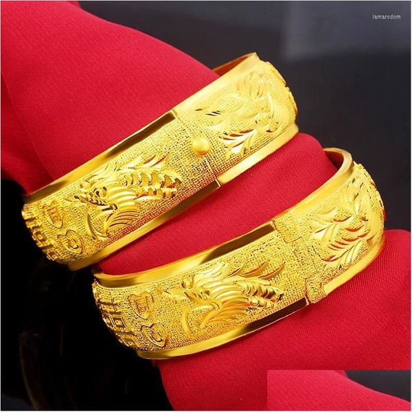 bangle bangle 18k gold plated ladies bracelet wide retro style dragon and phoenix for girlfriend birthday wedding jewelry gift drop dhj2d, Black
bangle bangle 18k gold plated ladies bracelet wide retro style dragon and phoenix for girlfriend birthday wedding jewelry gift drop dhj2d, Black
