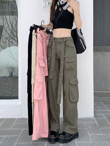 women's pants capris sweet cool style women pants safari vibe pockets wideleg pants highwaisted straight cool trousers kpop streetwear, Black;white
women's pants capris sweet cool style women pants safari vibe pockets wideleg pants highwaisted straight cool trousers kpop streetwear, Black;white
