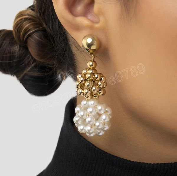 geometric woven imitation pearl dangle earrings for women lady wed bridal kpop piercing earrings jewelry, Silver
geometric woven imitation pearl dangle earrings for women lady wed bridal kpop piercing earrings jewelry, Silver