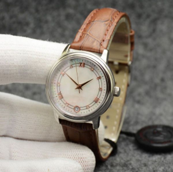 de ville prestige watch automatic mechanical silver case shell dial brown leather strap date sapphire glass 32mm women's miyota 2813 wa, Slivery;brown
de ville prestige watch automatic mechanical silver case shell dial brown leather strap date sapphire glass 32mm women's miyota 2813 wa, Slivery;brown