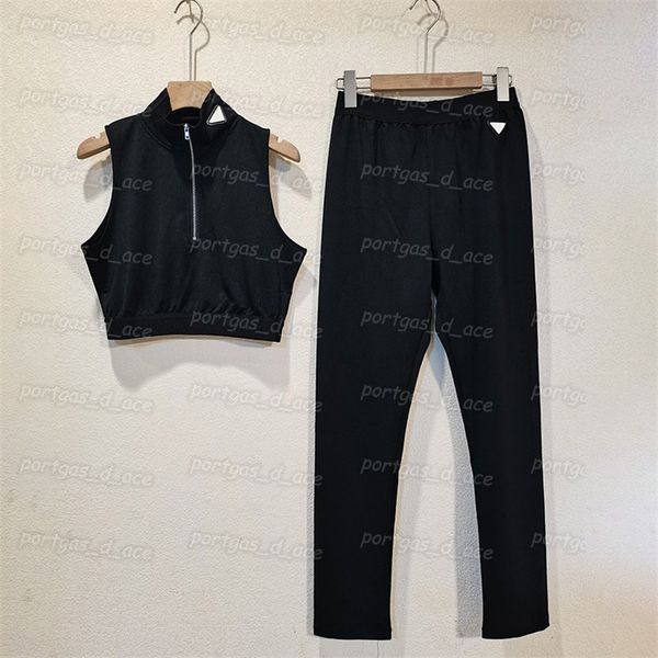 vintage womens tracksuit yoga outfits triangle bandage zipper tanks elastic women yoga sports trousers, Black
vintage womens tracksuit yoga outfits triangle bandage zipper tanks elastic women yoga sports trousers, Black