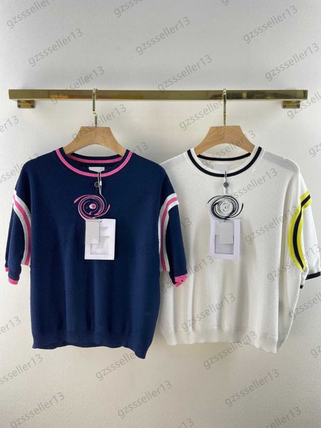 womens sweaters contrasting color logo printing thread round collar pullover knit sweater striped ribbon decoration short sleeves knitwear w, White;black
womens sweaters contrasting color logo printing thread round collar pullover knit sweater striped ribbon decoration short sleeves knitwear w, White;black