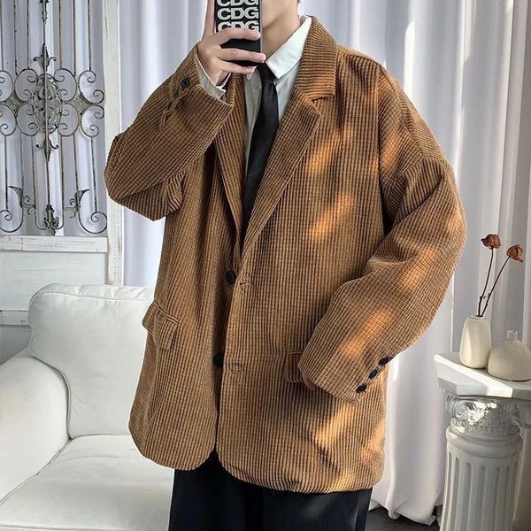 men's jackets khaki cardigan jacket for men waffle pattern suit korean fashion baggy coats plus size casual vintage y2k male clothing, Black;brown
men's jackets khaki cardigan jacket for men waffle pattern suit korean fashion baggy coats plus size casual vintage y2k male clothing, Black;brown