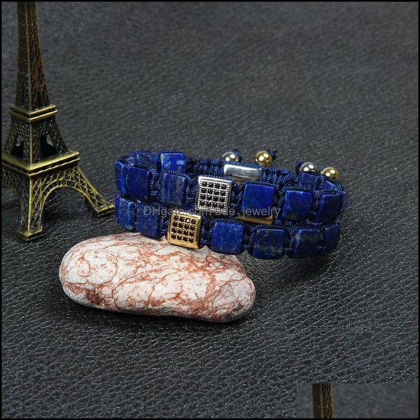 charm bracelets 8x8mm natural lapis lazi stone beads with black cz square rame wristband bracelet nice gift for cool men wholesale 1 dhkpg, Golden;silver
charm bracelets 8x8mm natural lapis lazi stone beads with black cz square rame wristband bracelet nice gift for cool men wholesale 1 dhkpg, Golden;silver