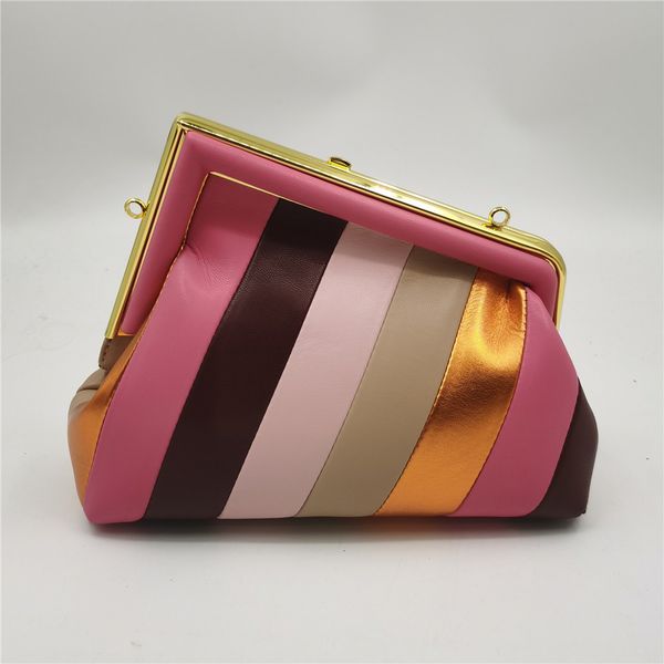 evening bags metallic clamp rainbow handbag with detachable long strap joiniting colorful shoulder bag cross body bag 221117
evening bags metallic clamp rainbow handbag with detachable long strap joiniting colorful shoulder bag cross body bag 221117