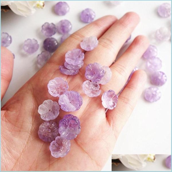other other 5pc carved real stone flower natural quartz loose beads purple crystal bead accessories for jewelry making diy findings dha7h
other other 5pc carved real stone flower natural quartz loose beads purple crystal bead accessories for jewelry making diy findings dha7h