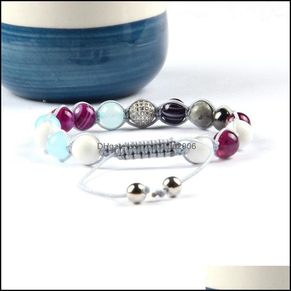 charm bracelets arrival couples jewelry wholesale 10pcs/lot 8mm mix colors natual stone beads with clear cz ball braided bracelet dr dhz8p, Golden;silver
charm bracelets arrival couples jewelry wholesale 10pcs/lot 8mm mix colors natual stone beads with clear cz ball braided bracelet dr dhz8p, Golden;silver