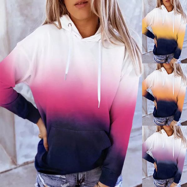 tie dye hoodie women fashion gradient hoodies womens hooded sweatshirt autumn long sleeve pullovers, Black
tie dye hoodie women fashion gradient hoodies womens hooded sweatshirt autumn long sleeve pullovers, Black