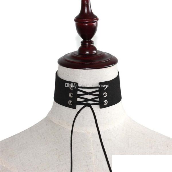 chokers solid color flannelet lace up tattoo choker necklace collar women necklaces fashion jewelry drop delivery pendants dhu9y, Golden;silver
chokers solid color flannelet lace up tattoo choker necklace collar women necklaces fashion jewelry drop delivery pendants dhu9y, Golden;silver