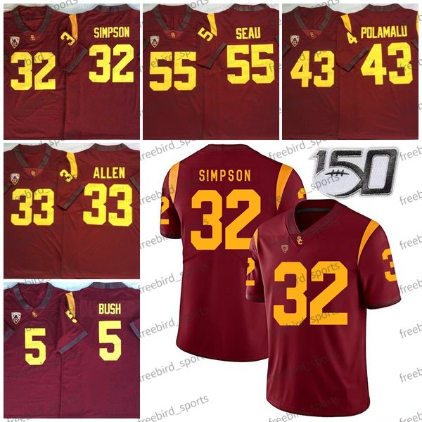 ncaa 55 junior seau football jersey 43 troy polamalu 33 marcus allen 32 oj simpson 5 reggie bush college mens stitched jerseys red men, Black
ncaa 55 junior seau football jersey 43 troy polamalu 33 marcus allen 32 oj simpson 5 reggie bush college mens stitched jerseys red men, Black