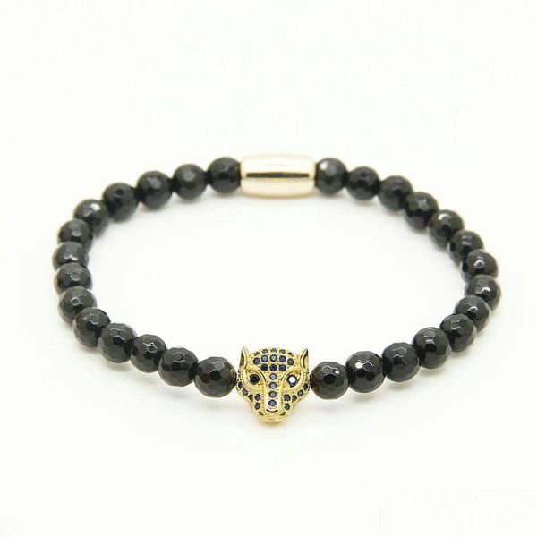 charm bracelets wholesale 10pcs/lot 6mm a grade facted black onyx stone beads with blue cz leopard mens beaded bracelets drop delive dhm1w, Golden;silver
charm bracelets wholesale 10pcs/lot 6mm a grade facted black onyx stone beads with blue cz leopard mens beaded bracelets drop delive dhm1w, Golden;silver