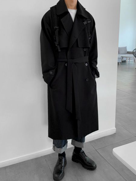 men's jackets iefb men's clothing korean trend windbreaker mid long loose clothes handsome male's autumn casual trench coat w, Black;brown
men's jackets iefb men's clothing korean trend windbreaker mid long loose clothes handsome male's autumn casual trench coat w, Black;brown