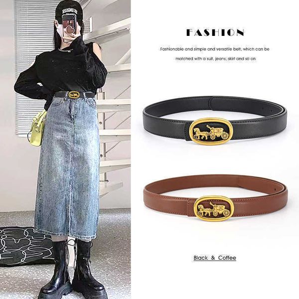 belts adhesives the same two-layer cowhide carriage buckle net red live broadcast versatile c-buckle women's belt, Black;brown
belts adhesives the same two-layer cowhide carriage buckle net red live broadcast versatile c-buckle women's belt, Black;brown