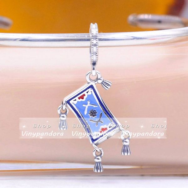 925 sterling silver magic carpet dangle charm bead fits european pandora style jewelry charm bracelets, Black
925 sterling silver magic carpet dangle charm bead fits european pandora style jewelry charm bracelets, Black