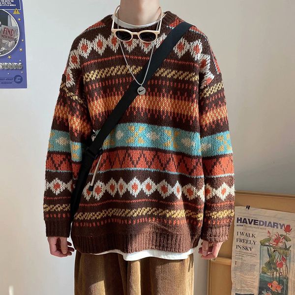 men's sweaters fashion printed oneck knitted spliced loose korean sweater men's clothing autumn casual pullovers allmatch warm 22, White;black
men's sweaters fashion printed oneck knitted spliced loose korean sweater men's clothing autumn casual pullovers allmatch warm 22, White;black