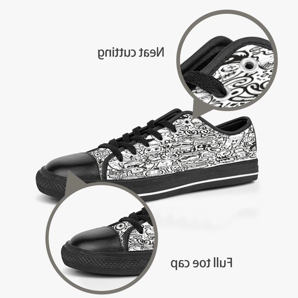 men women diy custom shoes low canvas skateboard sneakers triple black customization uv printing sports sneakers wangji 157-13
men women diy custom shoes low canvas skateboard sneakers triple black customization uv printing sports sneakers wangji 157-13