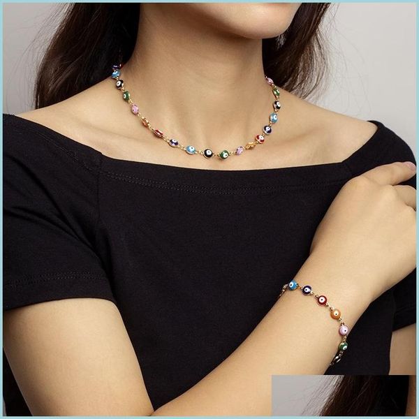 chokers colorf bohemia eye necklace bracelet anklet jewelry set beads chokers women fashion drop delivery necklaces pendants dhznf, Golden;silver
chokers colorf bohemia eye necklace bracelet anklet jewelry set beads chokers women fashion drop delivery necklaces pendants dhznf, Golden;silver
