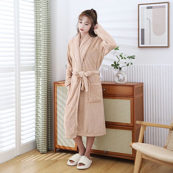 coral velvet bathrobe sleepwear autumn and winter couples warm thickened soft and absorbent household nightgown, Black;red
coral velvet bathrobe sleepwear autumn and winter couples warm thickened soft and absorbent household nightgown, Black;red