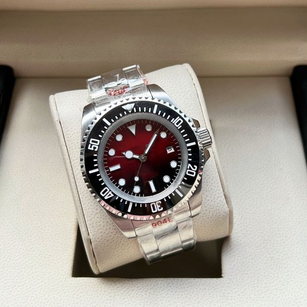 marine men's watch 44mm watches dark red gradient dial sapphire mirror luminous waterproof automatic mechanical luxury watch 2813 movem, Slivery;brown
marine men's watch 44mm watches dark red gradient dial sapphire mirror luminous waterproof automatic mechanical luxury watch 2813 movem, Slivery;brown