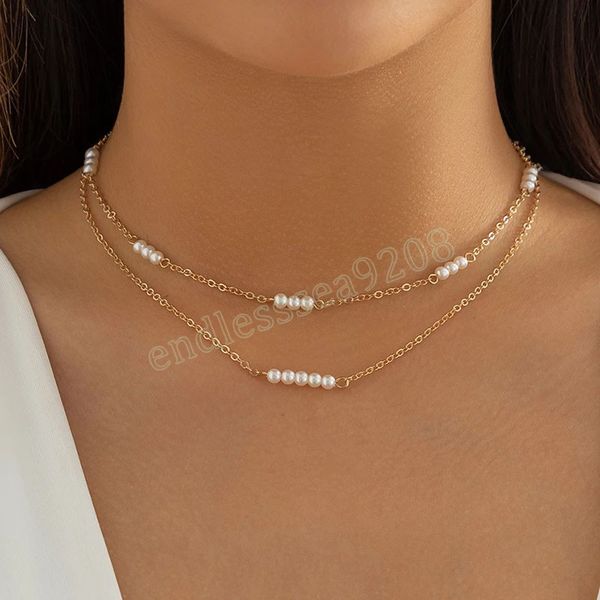 creative imitation pearl chain pendant necklace women wed bridal multilayer jewelry on the neck valentine's day gift, Silver
creative imitation pearl chain pendant necklace women wed bridal multilayer jewelry on the neck valentine's day gift, Silver