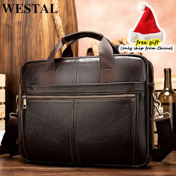 briefcases westal men's messenger bag genuine leather 14'' lapman office business s for document 8572 221117
briefcases westal men's messenger bag genuine leather 14'' lapman office business s for document 8572 221117
