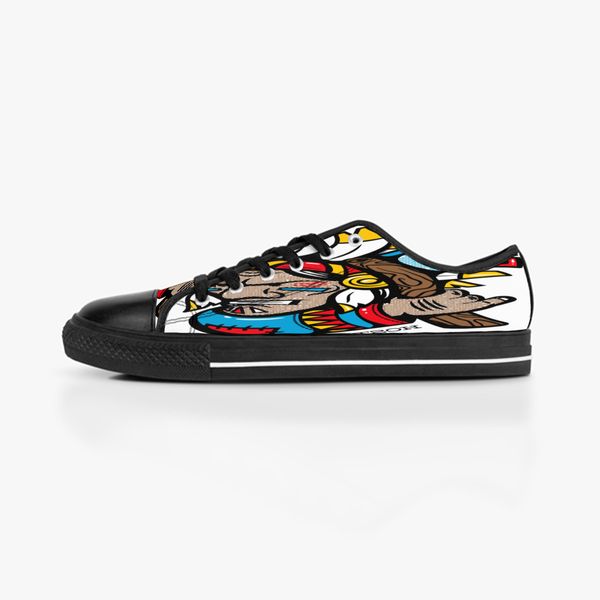 men women diy custom shoes low canvas skateboard sneakers triple black customization uv printing sports sneakers daishu 168-11
men women diy custom shoes low canvas skateboard sneakers triple black customization uv printing sports sneakers daishu 168-11