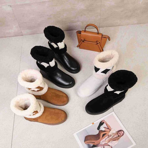 ankle boots snow boot booties shoes designer snowdrop flat fashion women suede cow leather letter embroidered luxury brand ladies wool, Black
ankle boots snow boot booties shoes designer snowdrop flat fashion women suede cow leather letter embroidered luxury brand ladies wool, Black