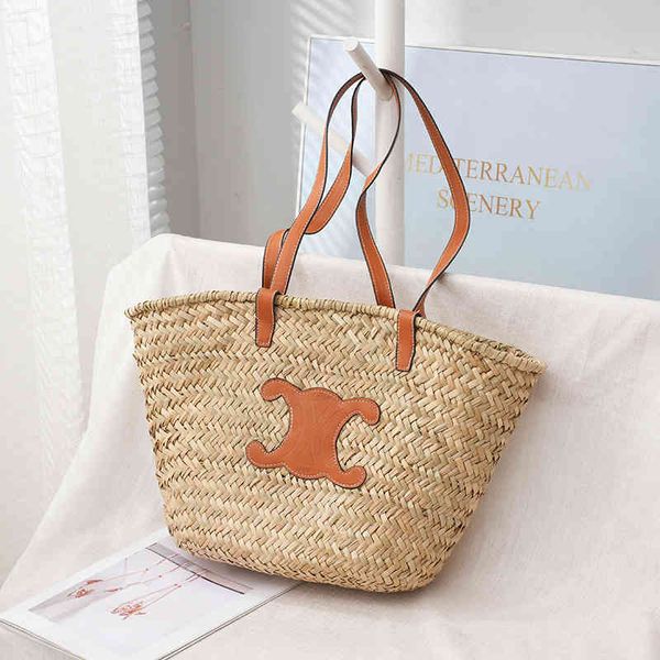 one shoulder straw woven bag lady's handbag hand beach style fake tourism large capacity
one shoulder straw woven bag lady's handbag hand beach style fake tourism large capacity