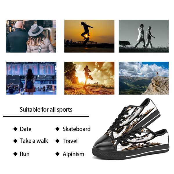 custom shoes classic canvas low cut skateboard casual triple black accept customization uv printing low mens womens sports sneakers breathab
custom shoes classic canvas low cut skateboard casual triple black accept customization uv printing low mens womens sports sneakers breathab
