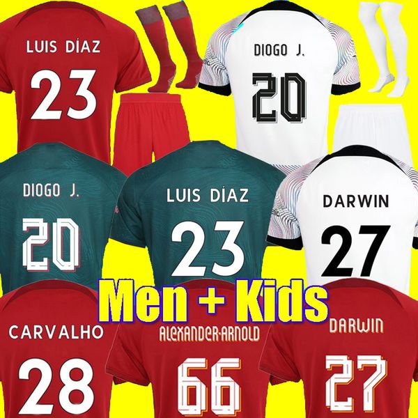 22 23 season soccer jerseys home away 3rd darwin 2022 2023 diogo luis diaz alexander arnold football kit shirts men kids kits, Black;yellow
22 23 season soccer jerseys home away 3rd darwin 2022 2023 diogo luis diaz alexander arnold football kit shirts men kids kits, Black;yellow